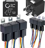 🔌 6-pack bosch style 5-pin 12v relay kit with interlocking harness socket holder, 14 awg hot wires, spdt configuration, 30/40 amp rating - ideal 12 volt automotive relays for auto fan cars logo