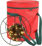 🎄 christmas light storage bag - sattiyrch with 3 metal reels - store abundance of holiday christmas lights bulbs, durable tear proof 600d oxford fabric, enhanced stitched handles логотип