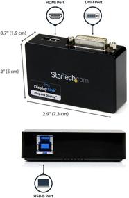 img 3 attached to StarTech.com USB 3.0 to HDMI / DVI Adapter - 2048x1152 - External Video & Graphics Card - Dual Monitor Display Adapter Cable - Mac & Windows Compatible (USB32HDDVII), Black