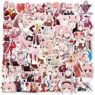 darling in the franxx anime stickers - set of 100 variety vinyl waterproof car sticker motorcycle bicycle luggage decal skateboard stickers for laptop stickers (darling in the franxx) logo