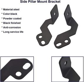 img 2 attached to 🚙 WSays Side Pillar Mounting Brackets Custom Compatible with Offroad LED Cube Pods Light for UTV Polaris RZR XP 900 1000