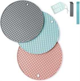 img 4 attached to 🍳 Trivet Potholders with Silicone Hot Pads