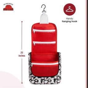 img 1 attached to Big Red House Supply Toiletry Bag for Women and Men - Organized Hanging Travel Bag for Toiletries, Makeup, and Shaving Supplies