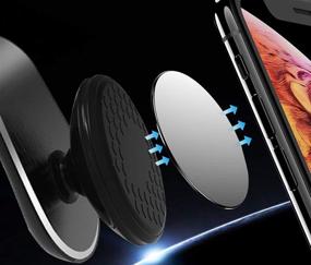 img 1 attached to 📱 Seddex Universal Magnetic Car Air Vent Phone Holder | L Shape Magnetic Phone Mount for Car | 360° Rotation Car Dashboard Magnetic Phone Stand (Black)