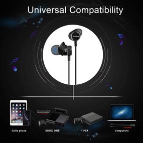 img 3 attached to Innens Wired Earbuds: Noise Cancelling Gaming Headphones with Mic & Volume Control for iPhone, Smartphone, Switch, PS4, Xbox One, iPad, PC - Black
