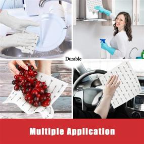 img 1 attached to 🧽 Boao 12-Piece Swedish Dishcloths: Absorbent Cellulose Sponge Cleaning Cloth Set for Kitchen - Reusable, Odor-Free Wipes with 6 Unique Styles