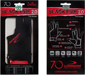 img 1 attached to 🎱 Longoni Black Fire 2.0 Billiard Pool CUE Glove - Left or Right Hand - Black - Enhanced Performance and Comfort