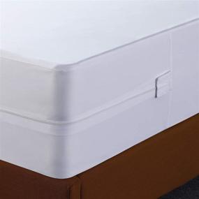 img 1 attached to 🛏️ Utopia Bedding Waterproof Queen Box Spring Encasement: 120 GSM, Breathable, Zippered, Fits 11 Inches Deep, Easy Care