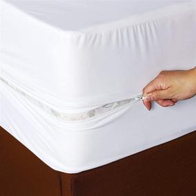 img 2 attached to 🛏️ Utopia Bedding Waterproof Queen Box Spring Encasement: 120 GSM, Breathable, Zippered, Fits 11 Inches Deep, Easy Care