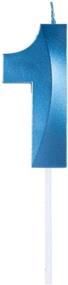 img 4 attached to 🎂 Colorful 3D Big Number Candle: Perfect Cake Topper for Birthday Celebrations! (Blue)