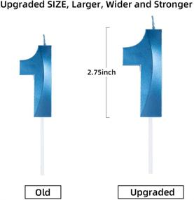img 3 attached to 🎂 Colorful 3D Big Number Candle: Perfect Cake Topper for Birthday Celebrations! (Blue)