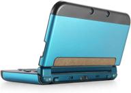 tnp light blue protective case for nintendo new 3ds xl ll 2015 - durable plastic & aluminum full body cover with modified hinge-less design logo