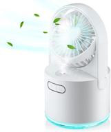 🌬️ portable table misting fan: usb rechargeable cooling mister with 300ml water tank, 7 colorful nightlight - ideal for camping, outdoors, office" logo