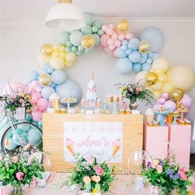 img 3 attached to 🎉 PartyWoo Pastel Balloons: 60-Piece 12 Inch Latex Balloons for Pastel Party Decorations, Birthday Celebrations, and Rainbow Themed Events