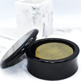 img 2 attached to 🧼 Parker Safety Razor Genuine Mango Wood Shave Soap Bowl - Elegant Black Laquer for an Authentic Shaving Experience