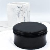 🧼 parker safety razor genuine mango wood shave soap bowl - elegant black laquer for an authentic shaving experience logo