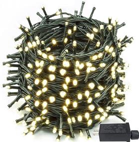img 4 attached to 🎄 82FT 200 LED Extendable Christmas String Lights: Versatile Green Wire Indoor/Outdoor Tree Lights with 8 Lighting Modes - Ideal Xmas Decorations for Parties, Weddings, and Gardens (Warm White)