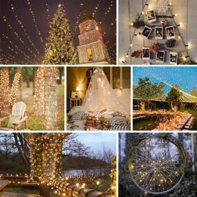 img 2 attached to 🎄 82FT 200 LED Extendable Christmas String Lights: Versatile Green Wire Indoor/Outdoor Tree Lights with 8 Lighting Modes - Ideal Xmas Decorations for Parties, Weddings, and Gardens (Warm White)