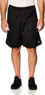 🩳 black piped champion big and tall shorts logo