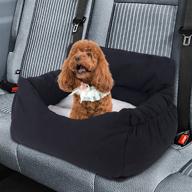 🐾 nibesser dog car seats for small dogs: car bed, pet booster seat, washable puppy car carrier bed with clip-on safety leash logo