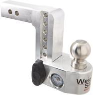 π weigh safe ws6-2: adjustable aluminum trailer hitch with built-in scale, 6" drop hitch & 2" shank, 2 stainless steel balls, double-pin key lock logo