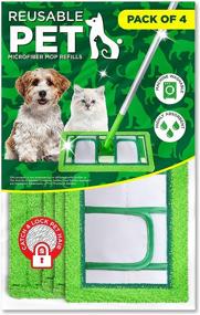 img 4 attached to 🐶 VanDuck Reusable Pet Heavy Duty Mop Pads - Compatible with Swiffer Sweeper Mops (4-Pack) - Washable Microfiber Pads for Wet & Dry Use - All-Purpose Floor Mopping & Cleaning Pads