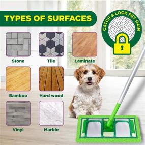 img 1 attached to 🐶 VanDuck Reusable Pet Heavy Duty Mop Pads - Compatible with Swiffer Sweeper Mops (4-Pack) - Washable Microfiber Pads for Wet & Dry Use - All-Purpose Floor Mopping & Cleaning Pads