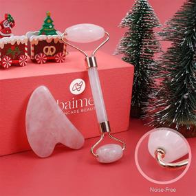 img 3 attached to 🌹 BAIMEI Rose Quartz Jade Roller & Gua Sha - Facial Beauty Tools for Relaxing, Revitalizing Skin & Reducing Fine Lines and Wrinkles