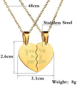 img 3 attached to MJartoria Girlfriend Valentine's Day Gold Necklaces