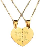 mjartoria girlfriend valentine's day gold necklaces logo