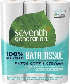 img 4 attached to 🧻 Туалетная бумага Seventh Generation белая: Экологичная 2-слойная, 100% переработанная, 24 рулона (240 листов на рулон) - упаковка из 2