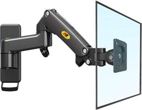 img 4 attached to Full Motion Wall Mount Bracket for 17-35" Monitors - NB North Bayou Articulating Swivel with Double Extension (Load Capacity 4.4-22lbs) F150-B