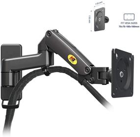 img 1 attached to Full Motion Wall Mount Bracket for 17-35" Monitors - NB North Bayou Articulating Swivel with Double Extension (Load Capacity 4.4-22lbs) F150-B