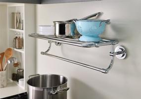 img 3 attached to 🛀 Moen DN0794CH Iso Hotel-Style Towel Shelf: Sturdy 24-Inch Wide Storage with Towel Bar, Chrome Finish