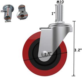 img 3 attached to 🔧 Creeper Service Caster Wheels Replacement