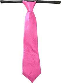 img 1 attached to 👔 Solid Zipper Tie for American Exchange Big Boys
