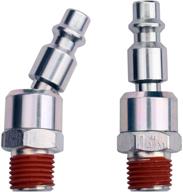 🔌 wynnsky industrial 1/4" npt male swivel air plug - 2 pieces, automotive steel coupler plug for improved flexibility логотип