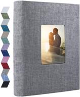📸 linen frame photo album 4x6 with 300 pockets, memo areas, large capacity pictures book for weddings, family, baby, and vacation – vienrose photobook logo