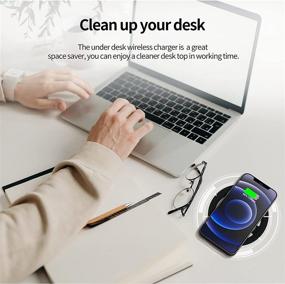 img 2 attached to 🔌 Revolutionize Charging with KPON Invisible Wireless Charger: Long Distance, Under Desk QI 10W Furniture Charging Pad for iPhone 12/12 Pro/12 Pro max/Galaxy/Air pod & more!