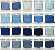 🧵 high-quality embroidery floss bobbins in vibrant rainbow colors - perfect for cross stitch, friendship bracelets, and crafts - 20 bobbins per pack - electric blue gradient logo
