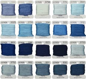 img 2 attached to 🧵 High-Quality Embroidery Floss Bobbins in Vibrant Rainbow Colors - Perfect for Cross Stitch, Friendship Bracelets, and Crafts - 20 Bobbins Per Pack - Electric Blue Gradient