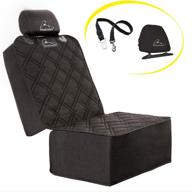 🐶 meadowlark car seat cover for dogs - premium, full protection front seat protector with side flaps, waterproof, durable, non-slip design - includes free bonus pet seat belt & headrest protector logo