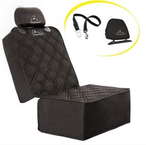 img 4 attached to 🐶 Meadowlark Car Seat Cover for Dogs - Premium, Full Protection Front Seat Protector with Side Flaps, Waterproof, Durable, Non-slip Design - Includes Free Bonus Pet Seat Belt & Headrest Protector