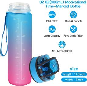 img 3 attached to 💧 The Ultimate 32oz Sports Water Bottle - High-Speed Flow, Leak-Proof Flip Top Lid for Active Individuals - Trusted Non-Toxic BPA Free & Eco-Friendly Tritan Co-Polyester Plastic - Grey