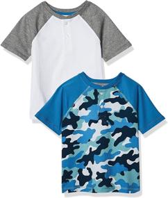 img 3 attached to Classic and Comfy: Amazon Essentials Boys' Short-Sleeve Henley T-Shirts