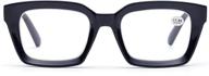 👓 large lens square reading glasses frames in retro style, lens size 50mm logo