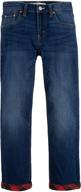 levi's boys' 512 slim taper fit jeans in black light - enhanced seo logo