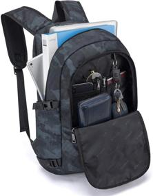 img 3 attached to Бизнес-рюкзак Tzowla с водоотталкивающим покрытием, защита от краж и университетский рюкзак с USB-портом и замком, 15
