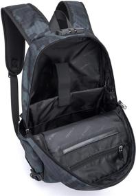img 2 attached to Бизнес-рюкзак Tzowla с водоотталкивающим покрытием, защита от краж и университетский рюкзак с USB-портом и замком, 15