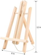 🎨 12 pack foldable wooden easel with exquisite packaging - adjustable a frame table easel for drawing, oil/water painting, and table top arts & crafts (12 x 8 inches) logo